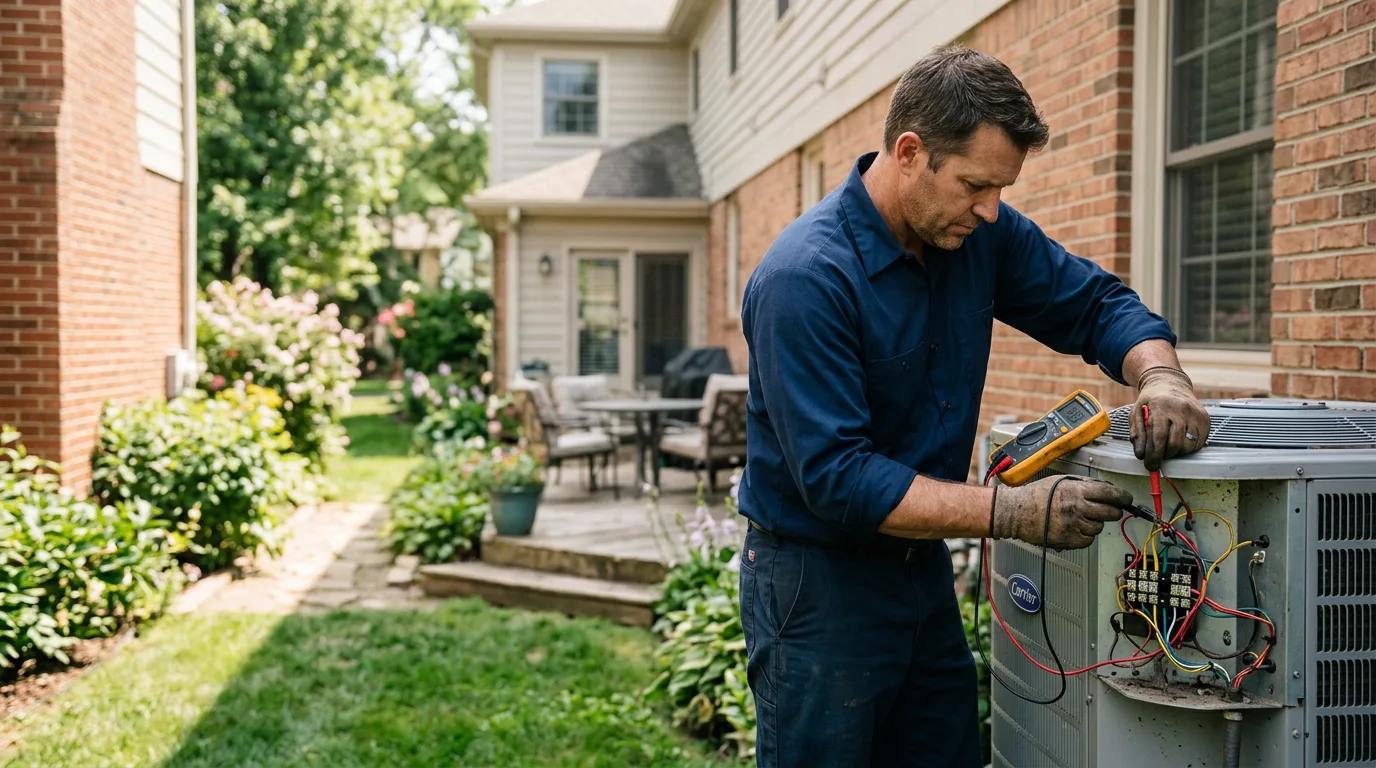 HVAC technician working near Fairfield, IL